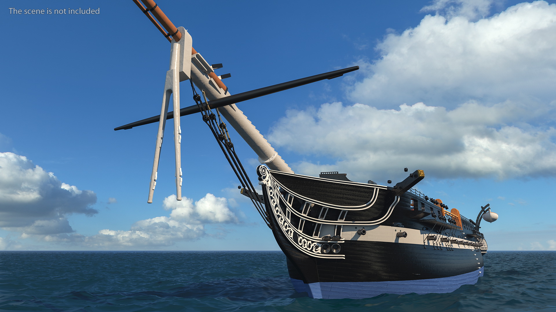 3D Fregat Wooden Hull model