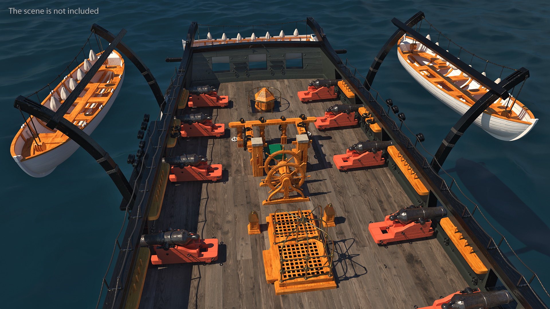3D Fregat Wooden Hull model