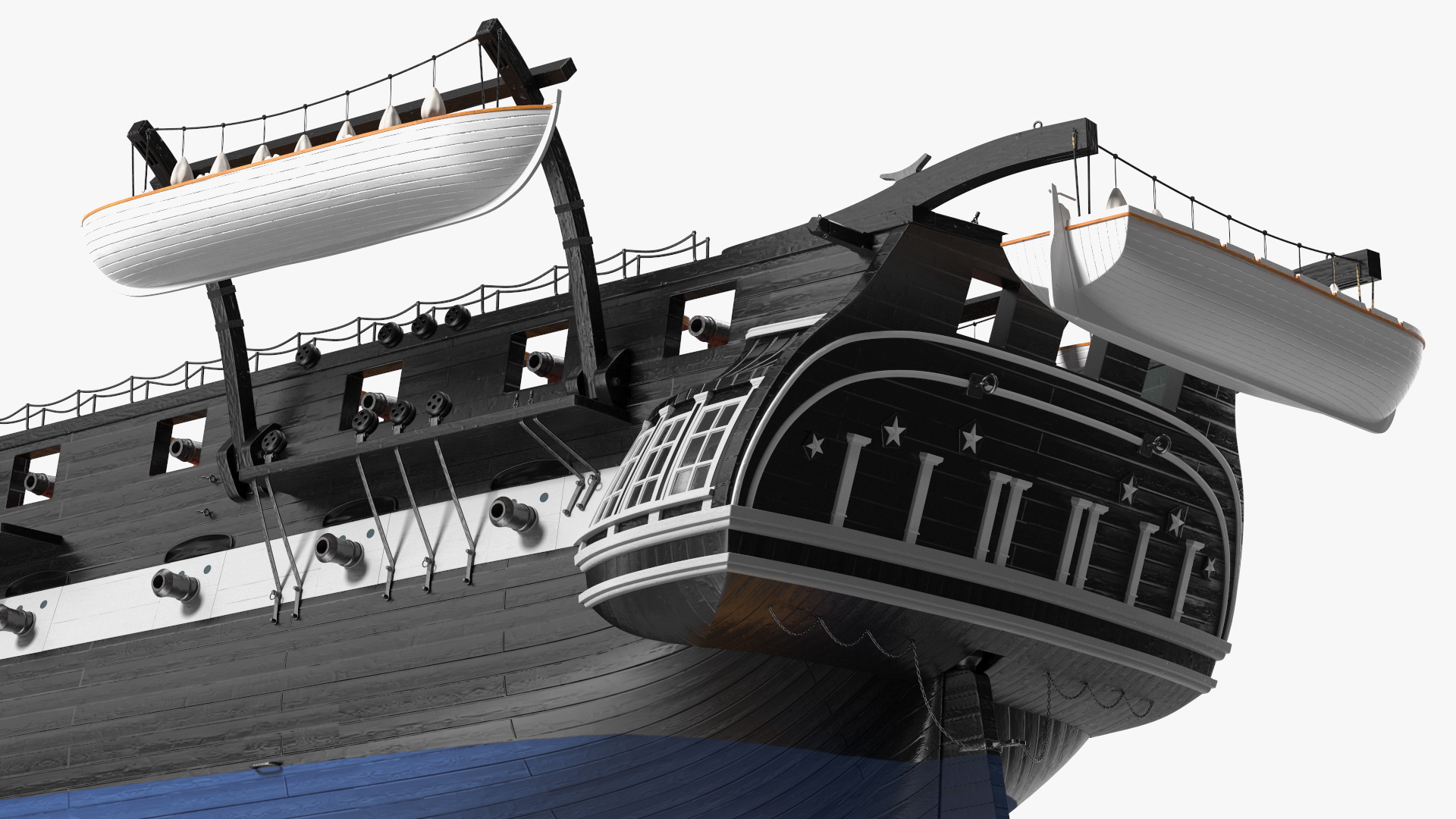 3D Fregat Wooden Hull model