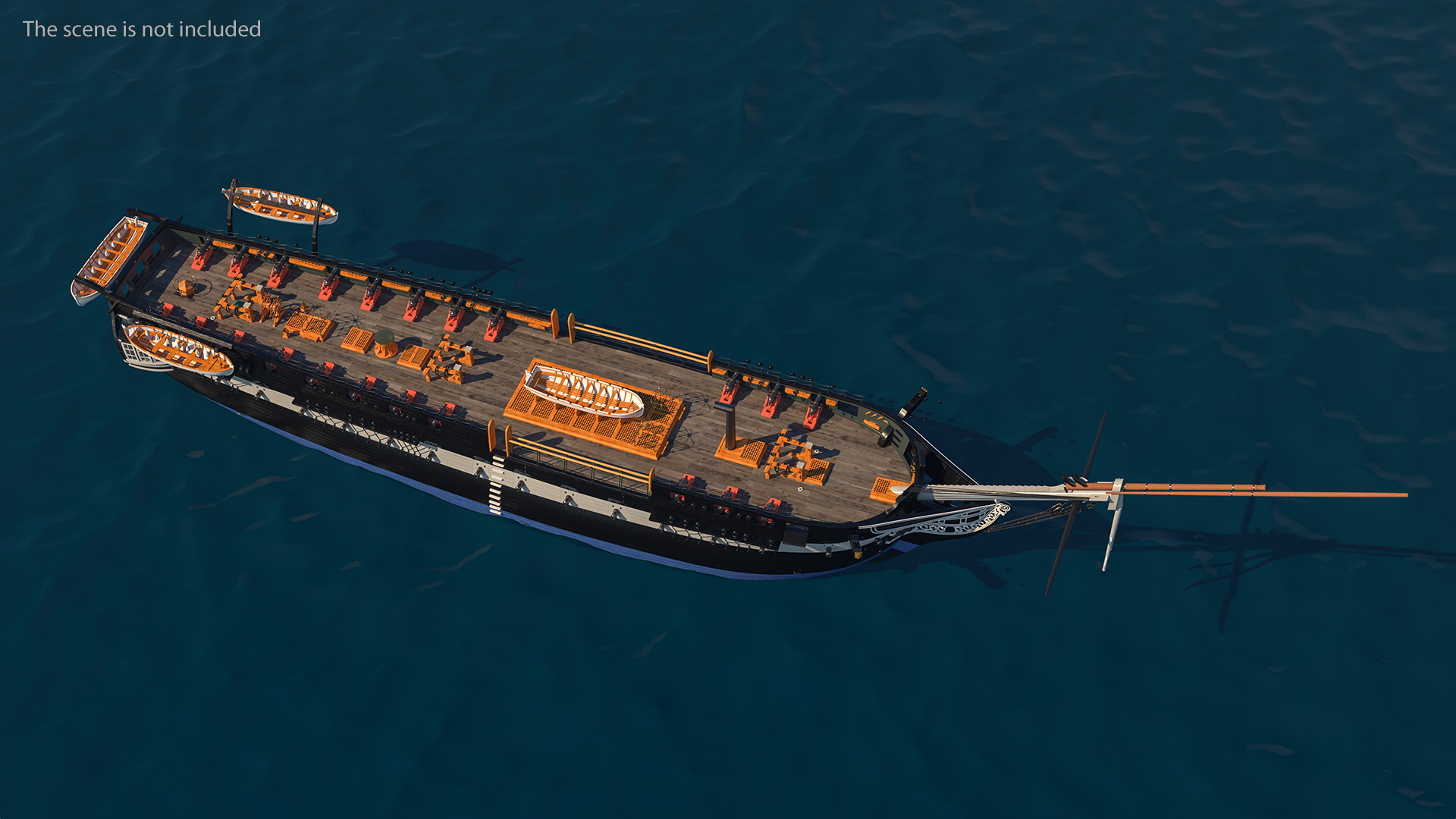 3D Fregat Wooden Hull model