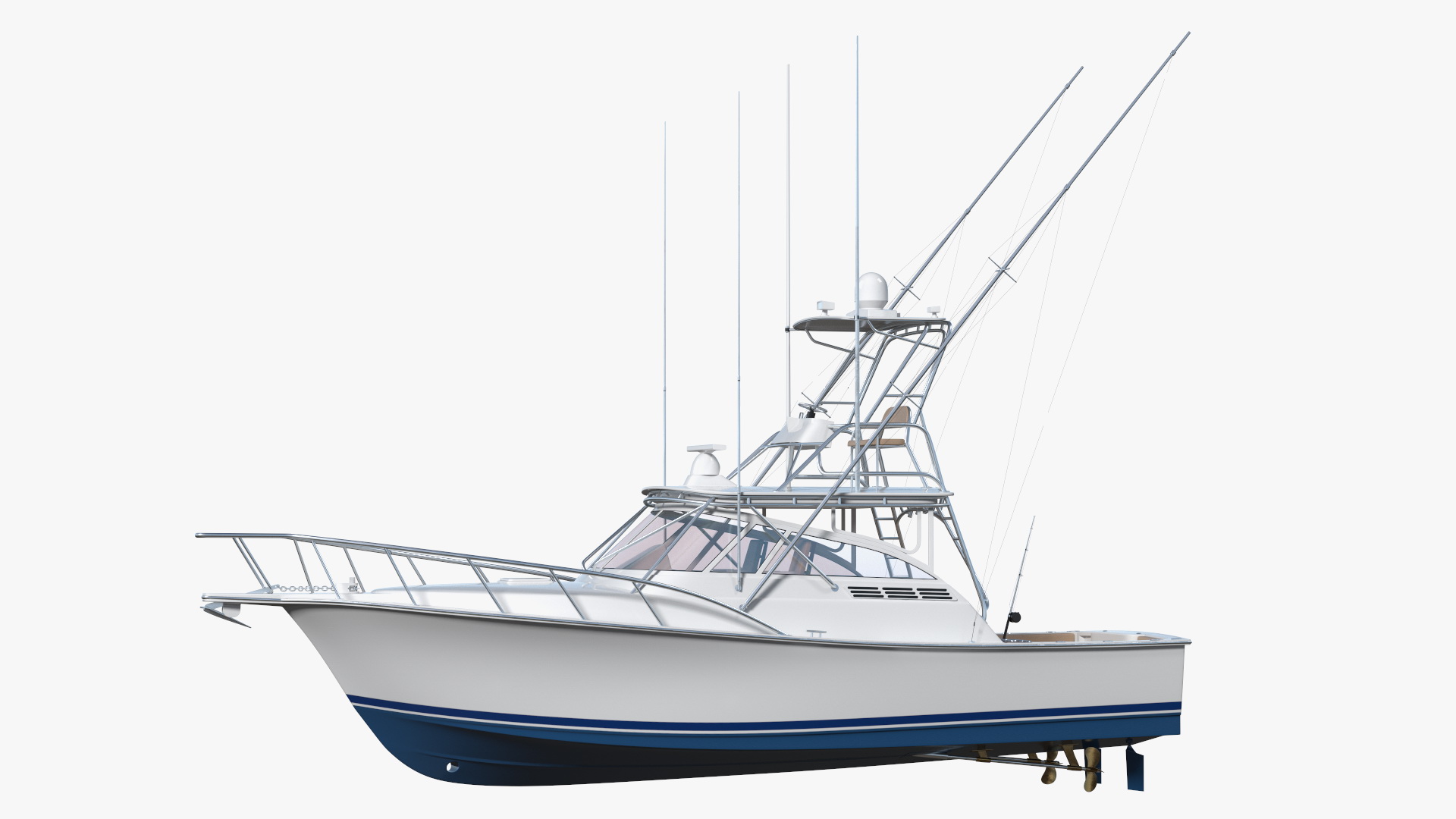Henriques 35 Express Blue New Fishing Boat 3D