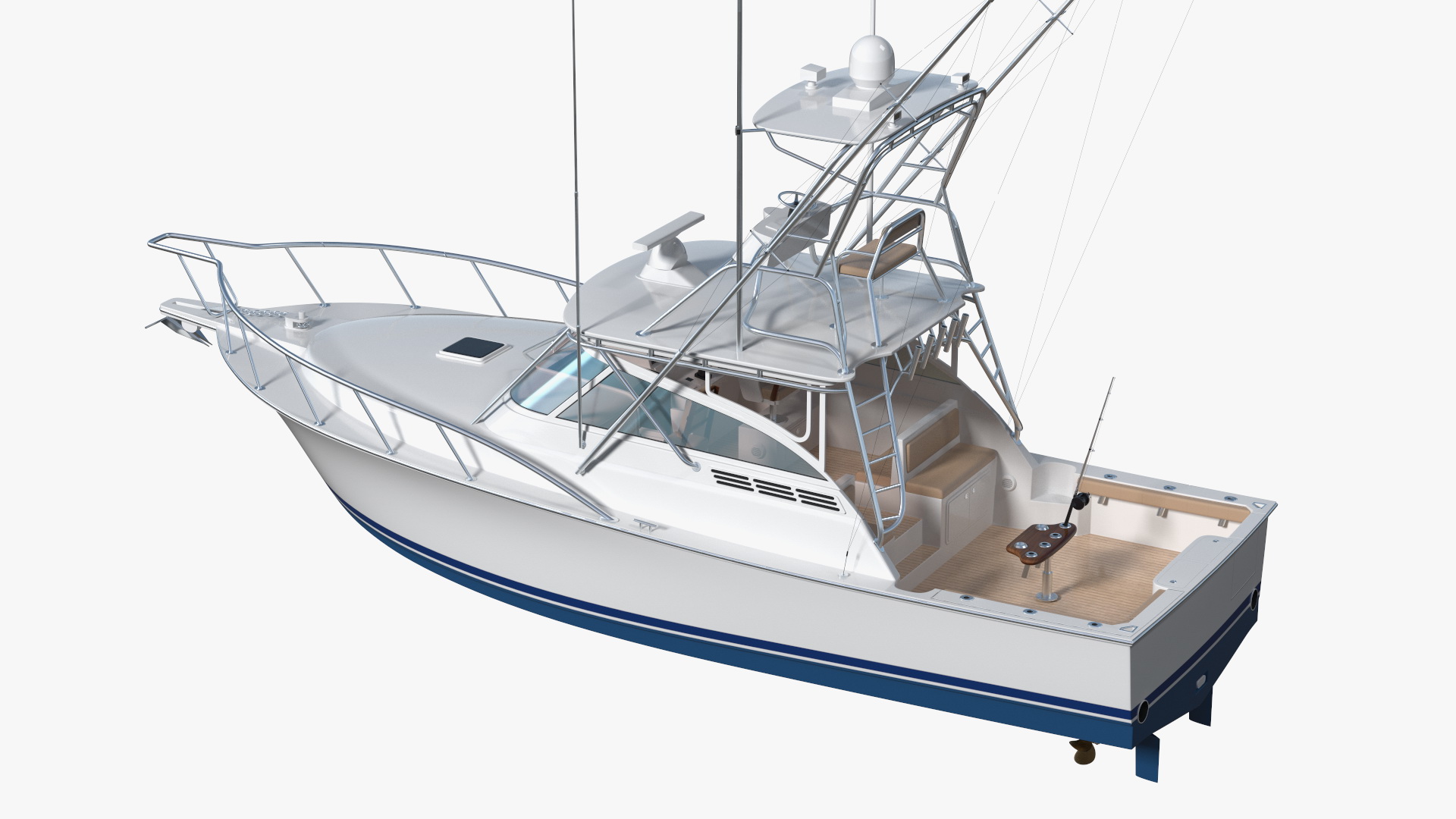 Henriques 35 Express Blue New Fishing Boat 3D