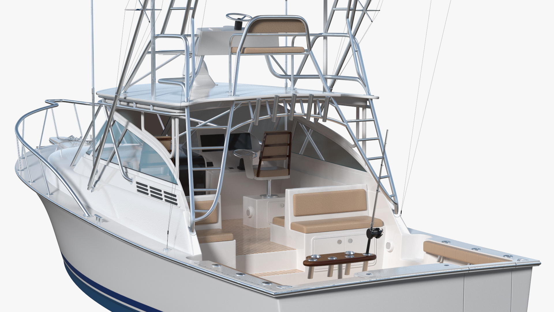 Henriques 35 Express Blue New Fishing Boat 3D