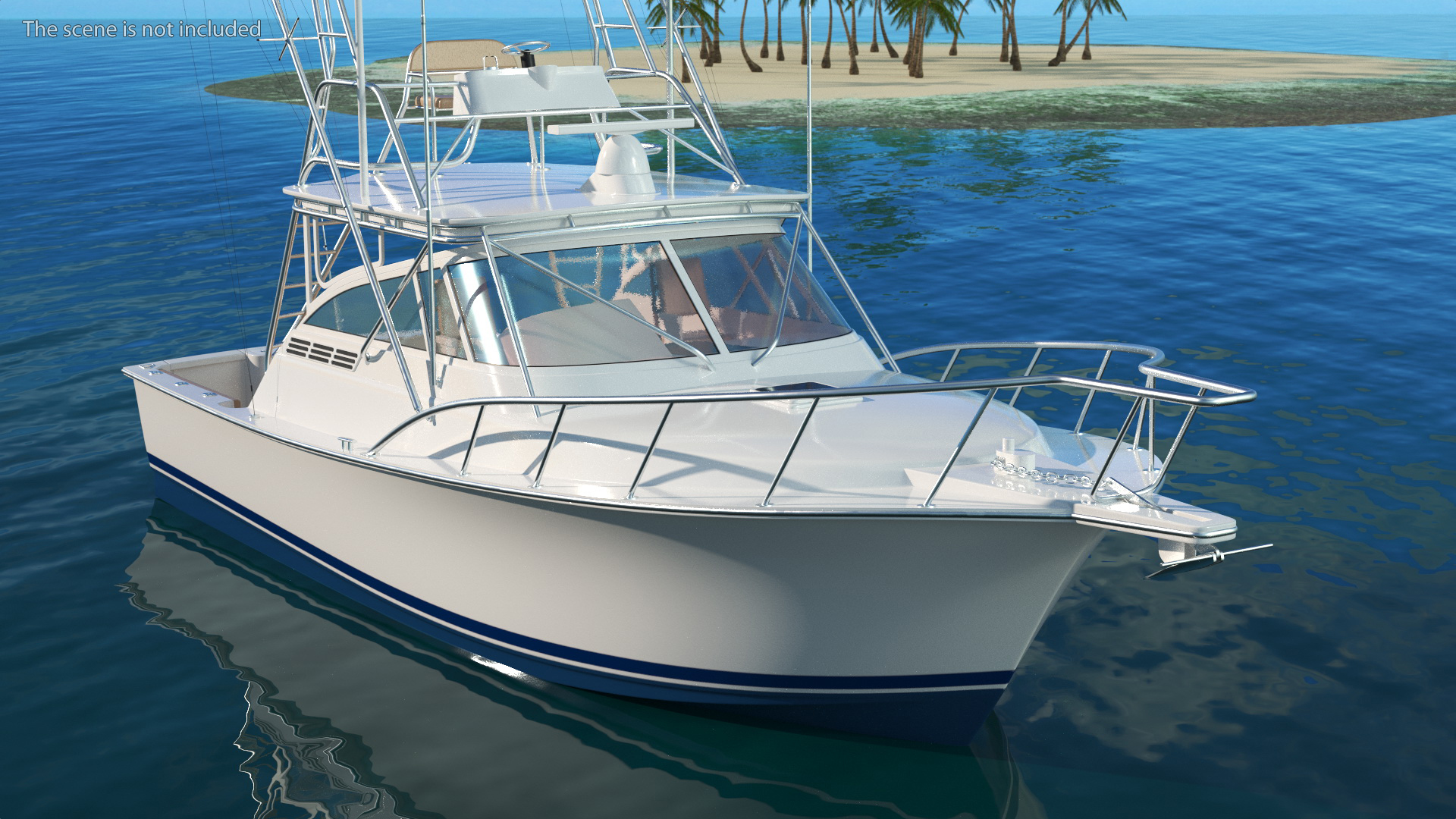 Henriques 35 Express Blue New Fishing Boat 3D
