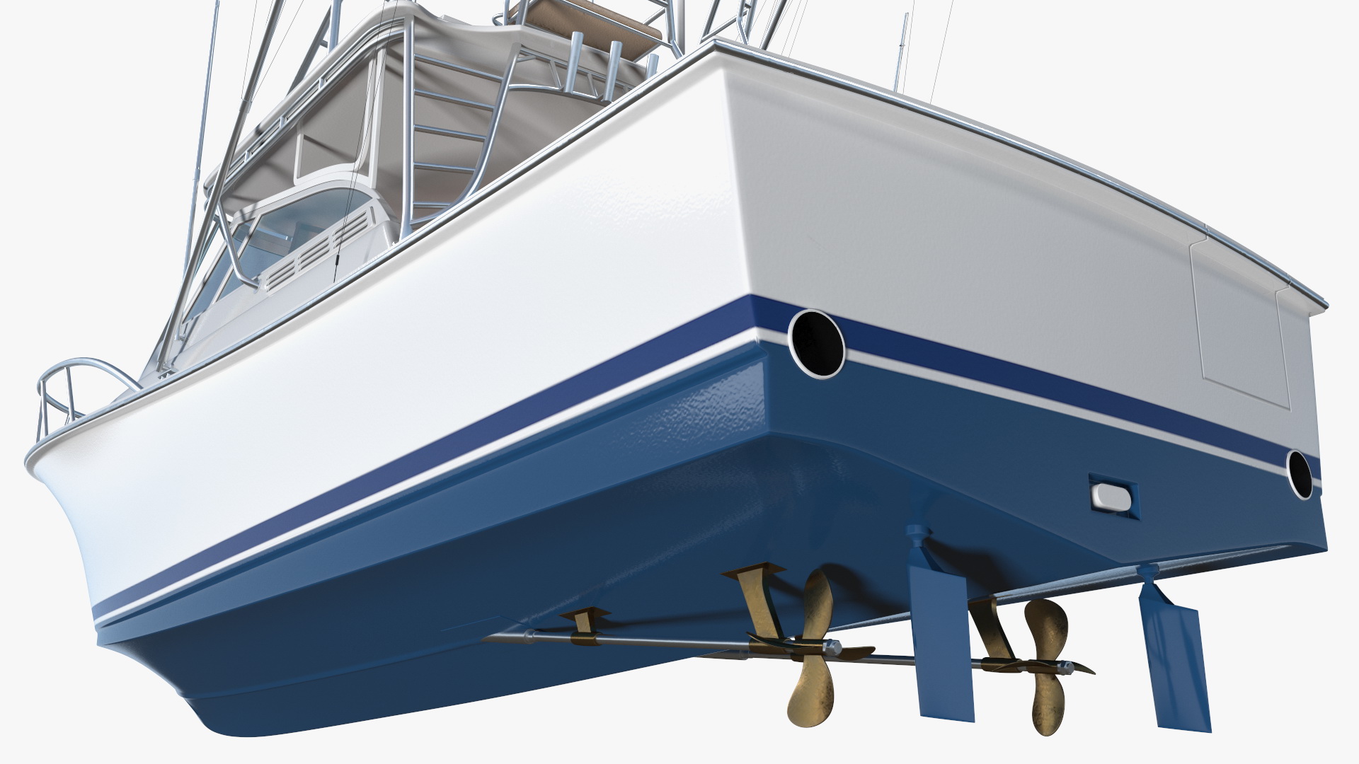 Henriques 35 Express Blue New Fishing Boat 3D