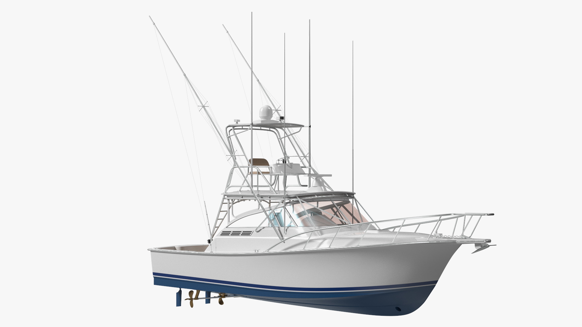 Henriques 35 Express Blue New Fishing Boat 3D