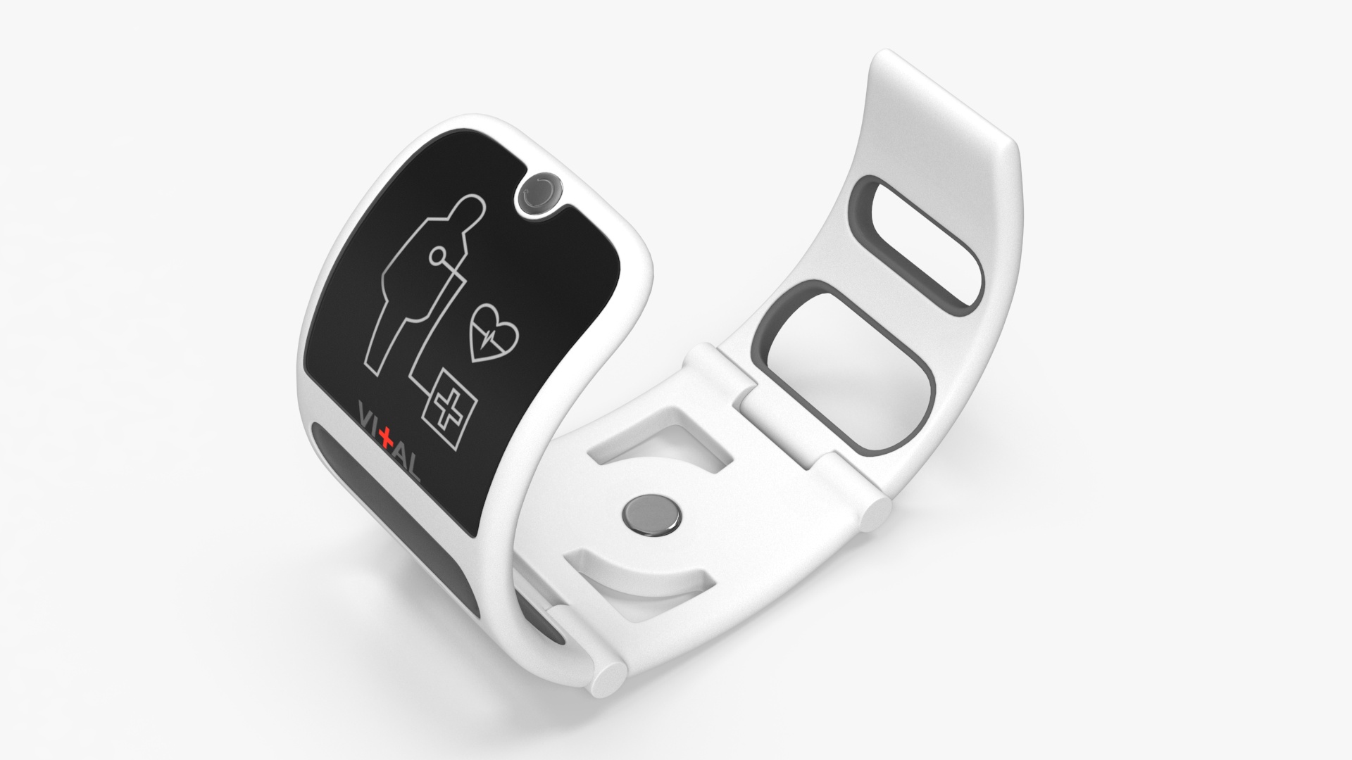 Design Health Monitoring Bracelet Vital Grey 3D model