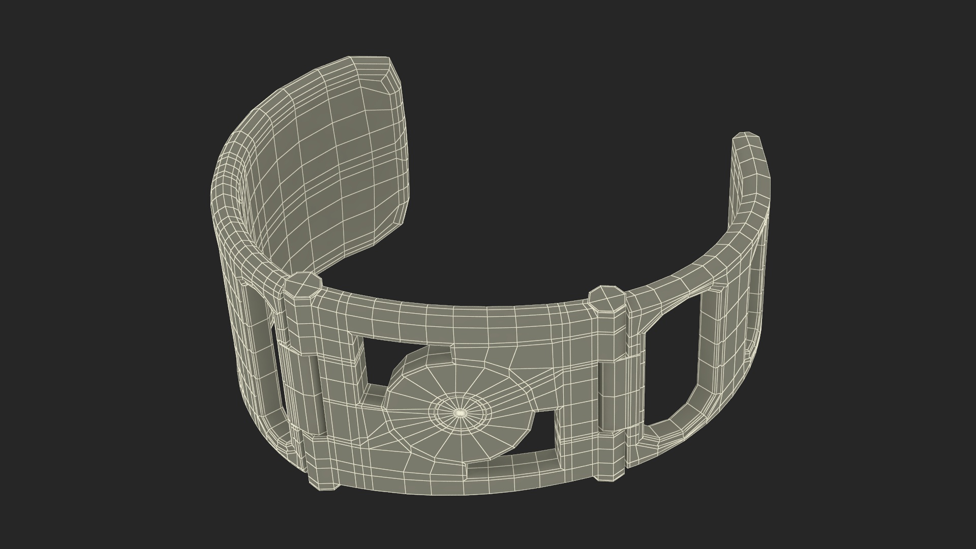 Design Health Monitoring Bracelet Vital Grey 3D model