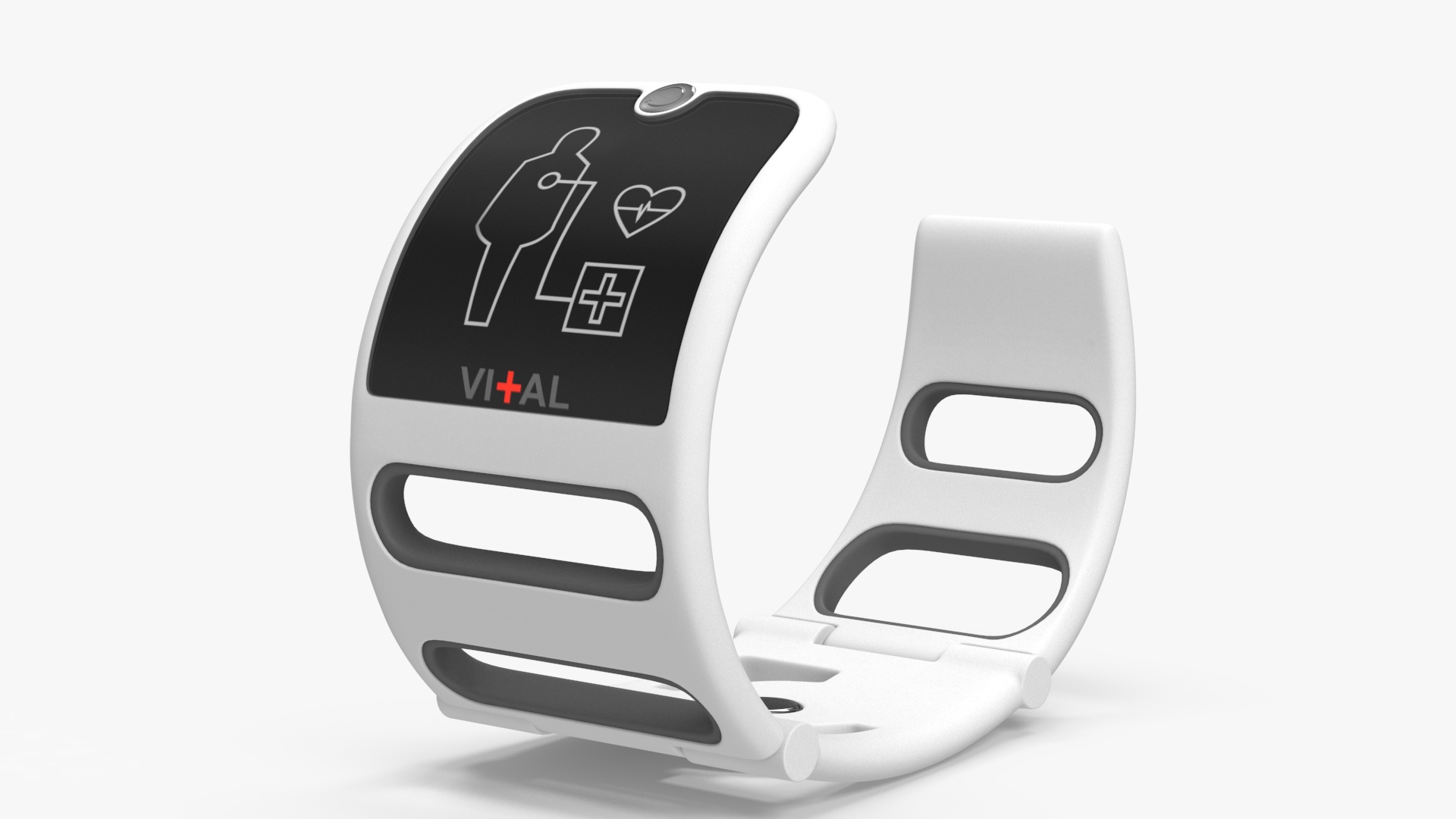 Design Health Monitoring Bracelet Vital Grey 3D model