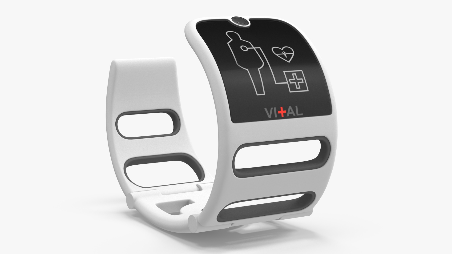 Design Health Monitoring Bracelet Vital Grey 3D model