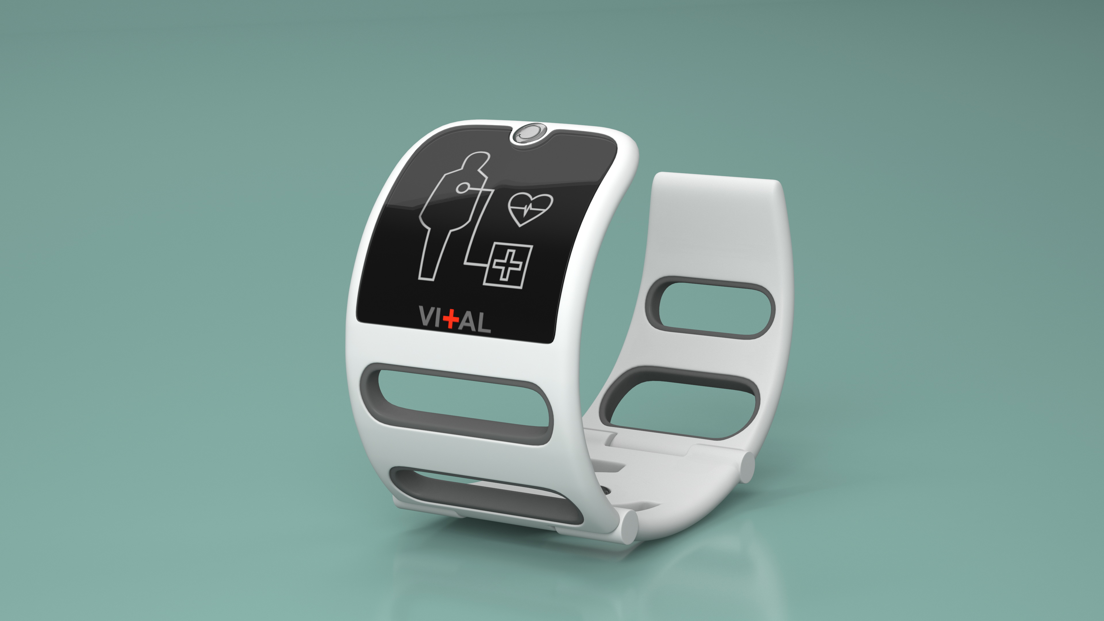 Design Health Monitoring Bracelet Vital Grey 3D model