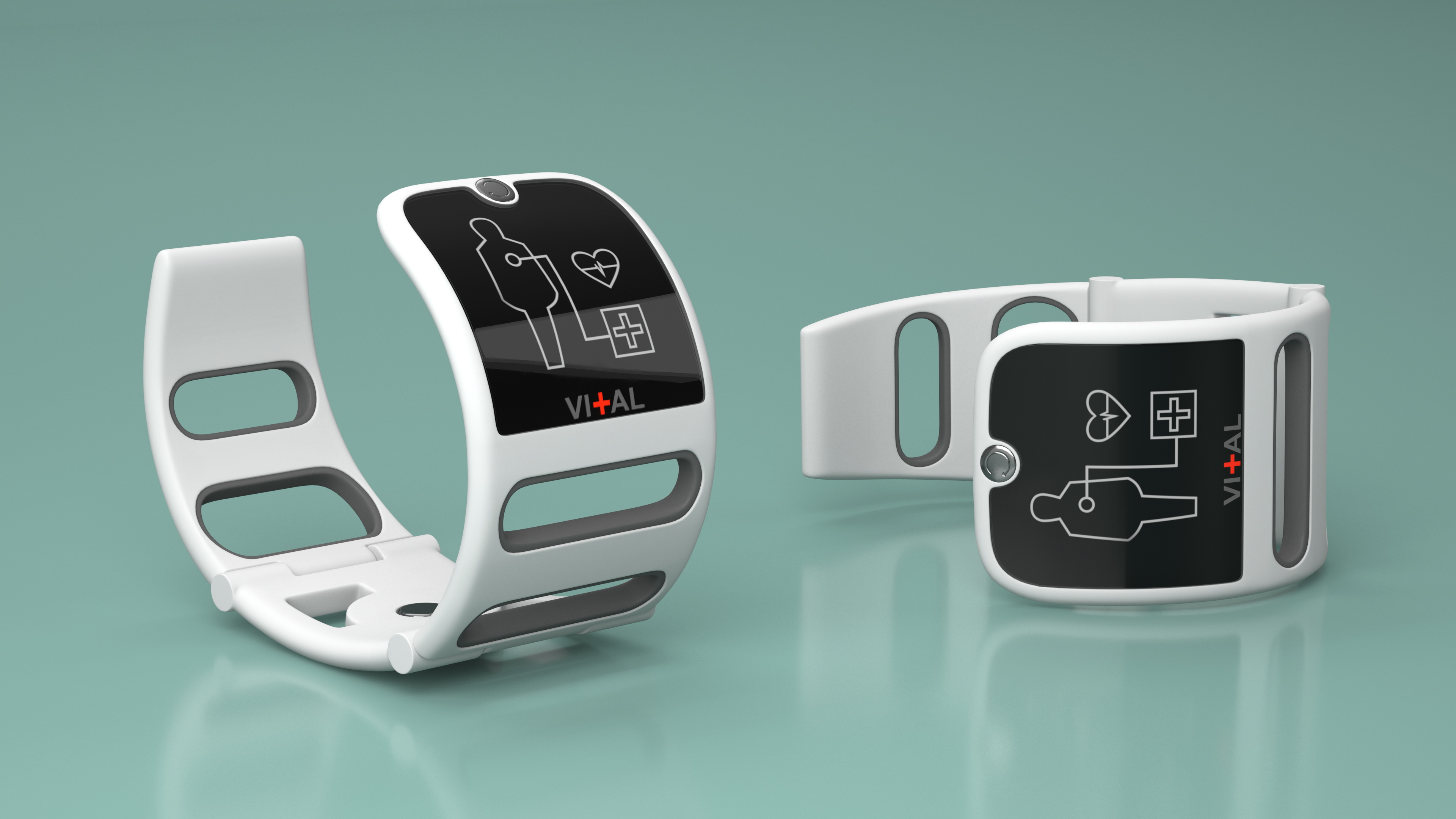 Design Health Monitoring Bracelet Vital Grey 3D model