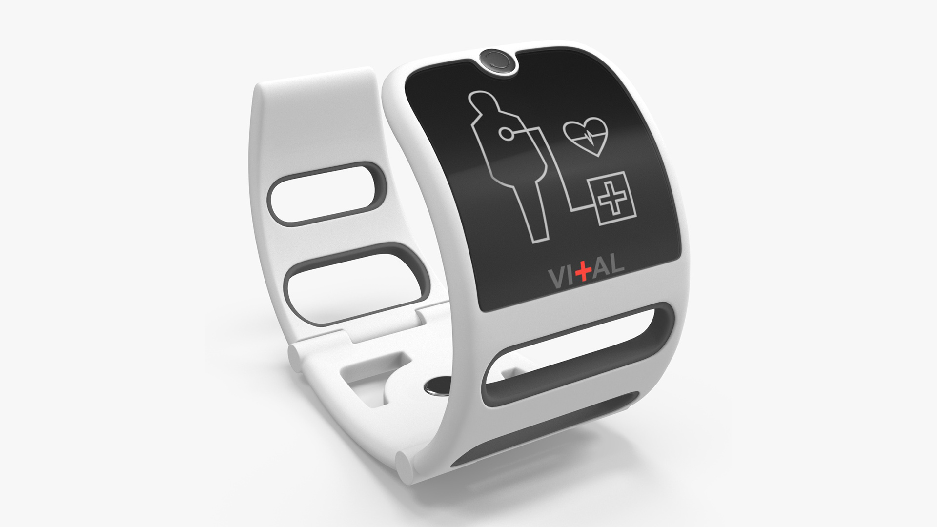 Design Health Monitoring Bracelet Vital Grey 3D model