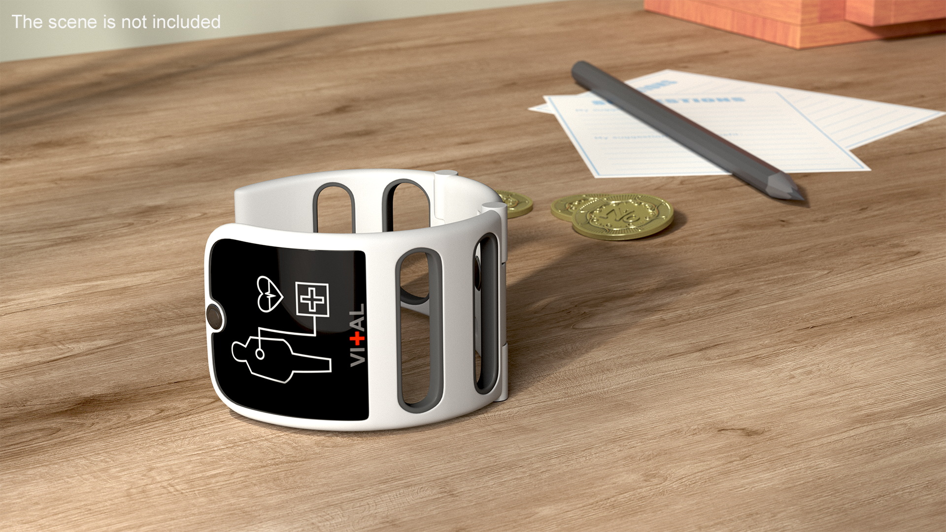 Design Health Monitoring Bracelet Vital Grey 3D model