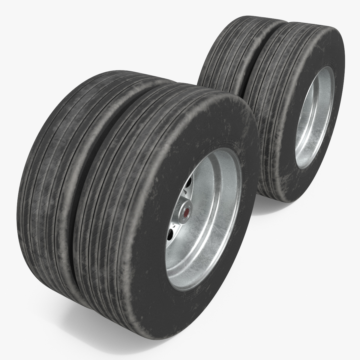 Semi Trailer Wheel Set 3D model preview