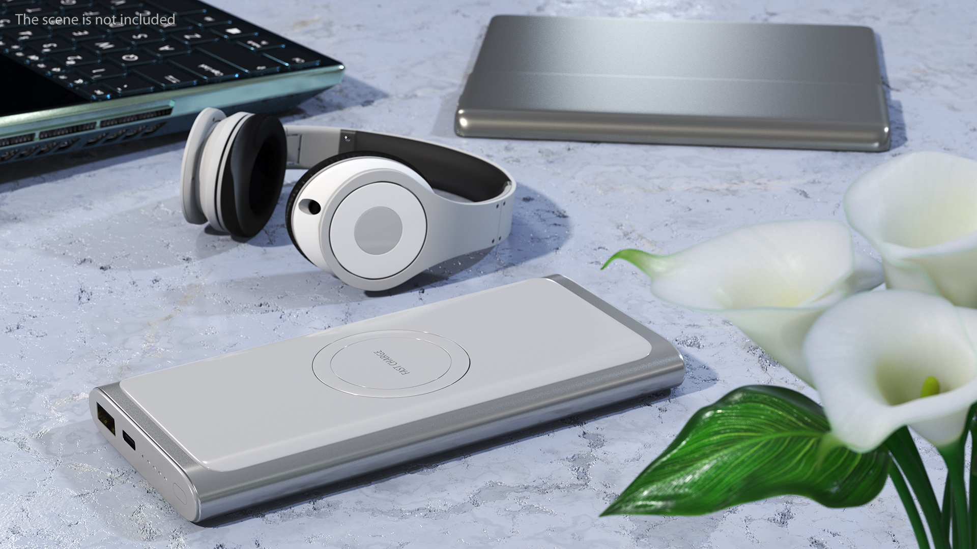 3D Samsung Wireless Battery Pack Silver