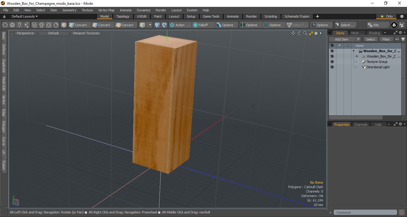 Wooden Box for Champagne 3D model
