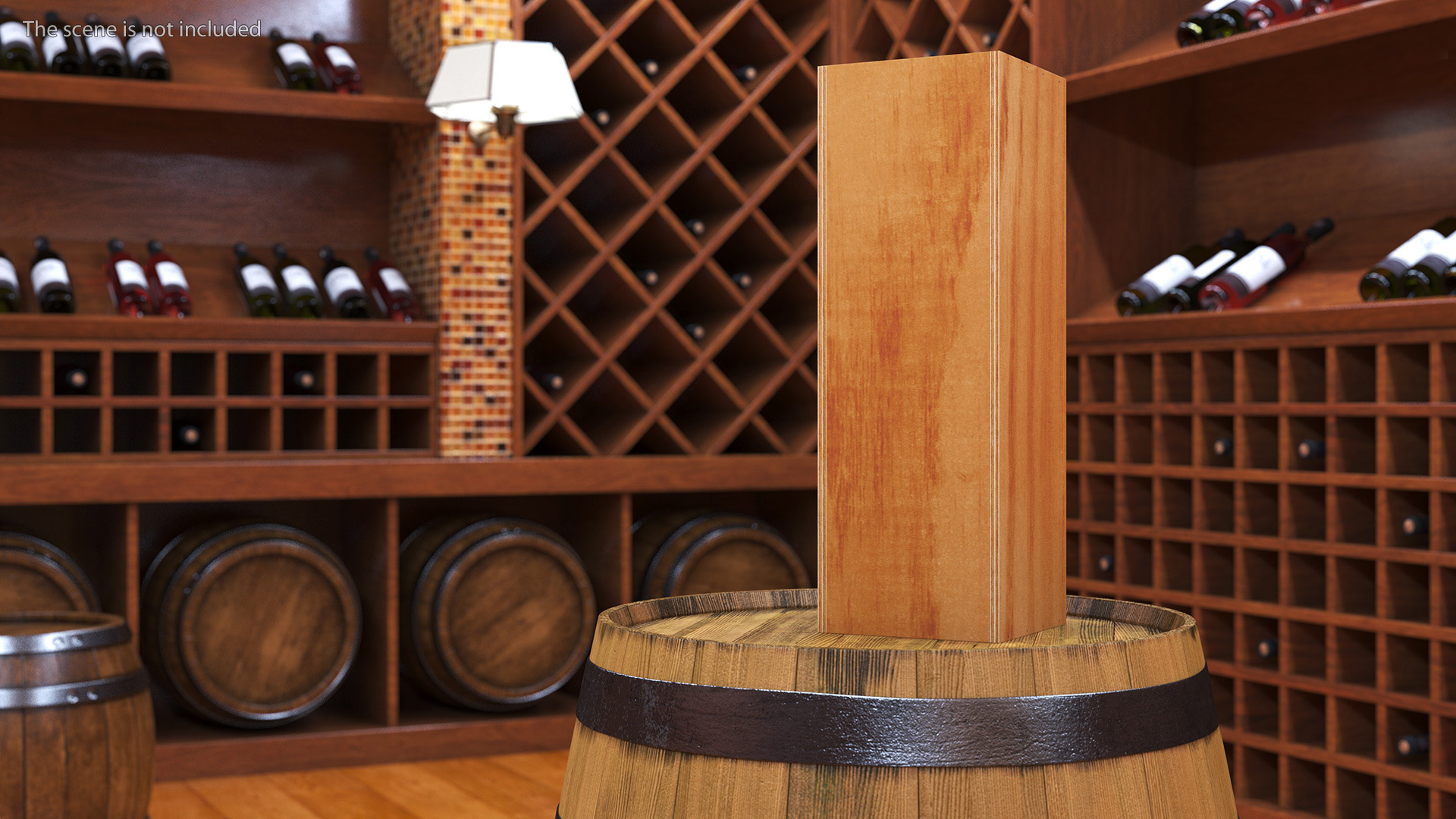 Wooden Box for Champagne 3D model