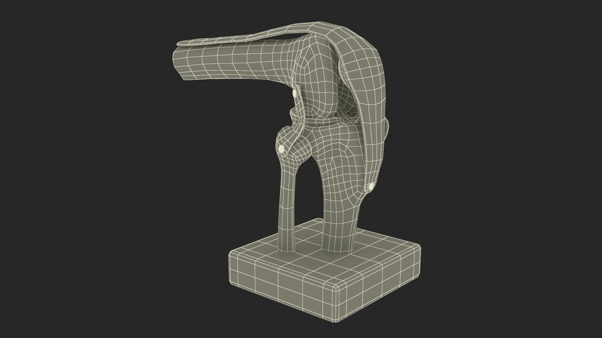 3D model Knee Joint Model in Flexed Position