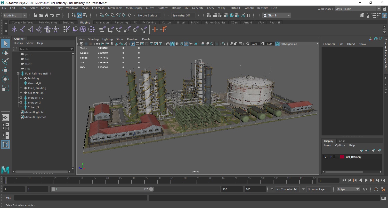 3D Fuel Refinery model