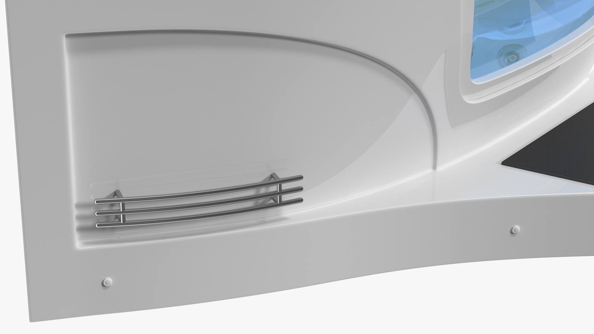 3D model Modern Whirlpool Corner Bathtub with Air Jets
