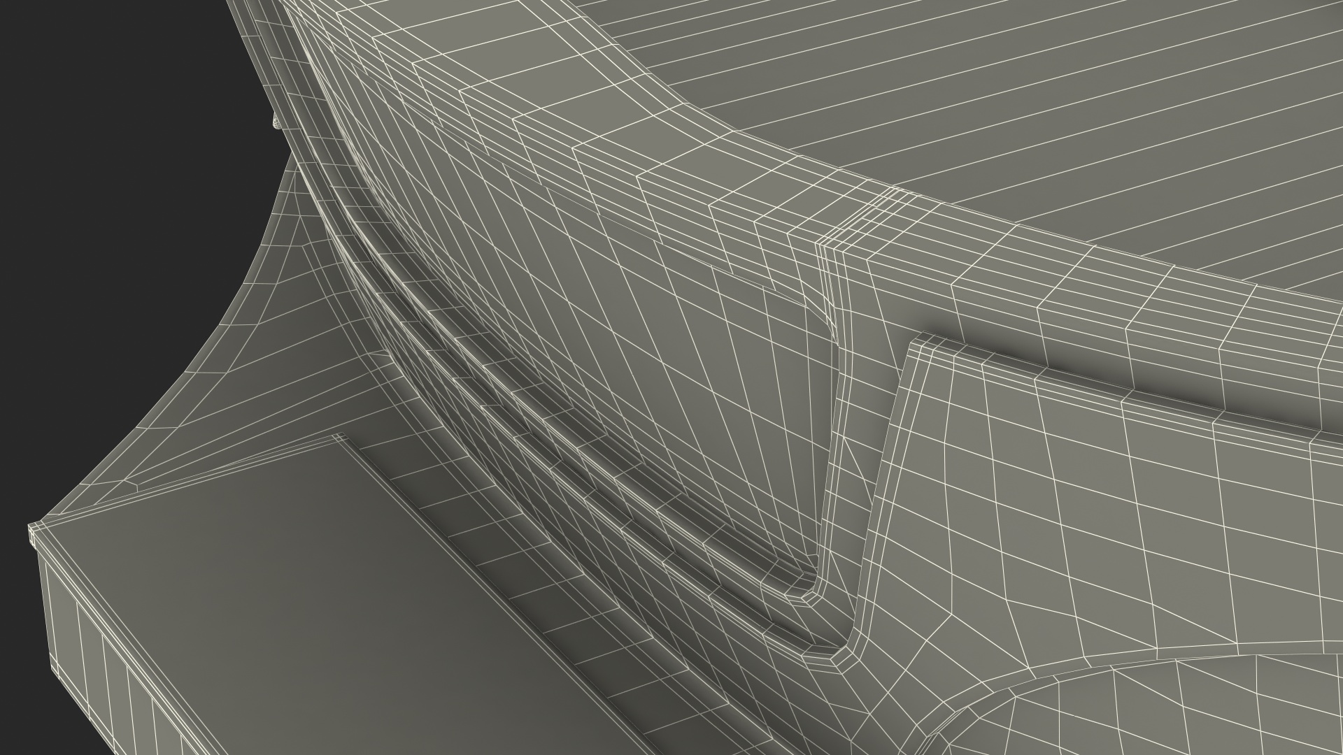 3D model Modern Whirlpool Corner Bathtub with Air Jets