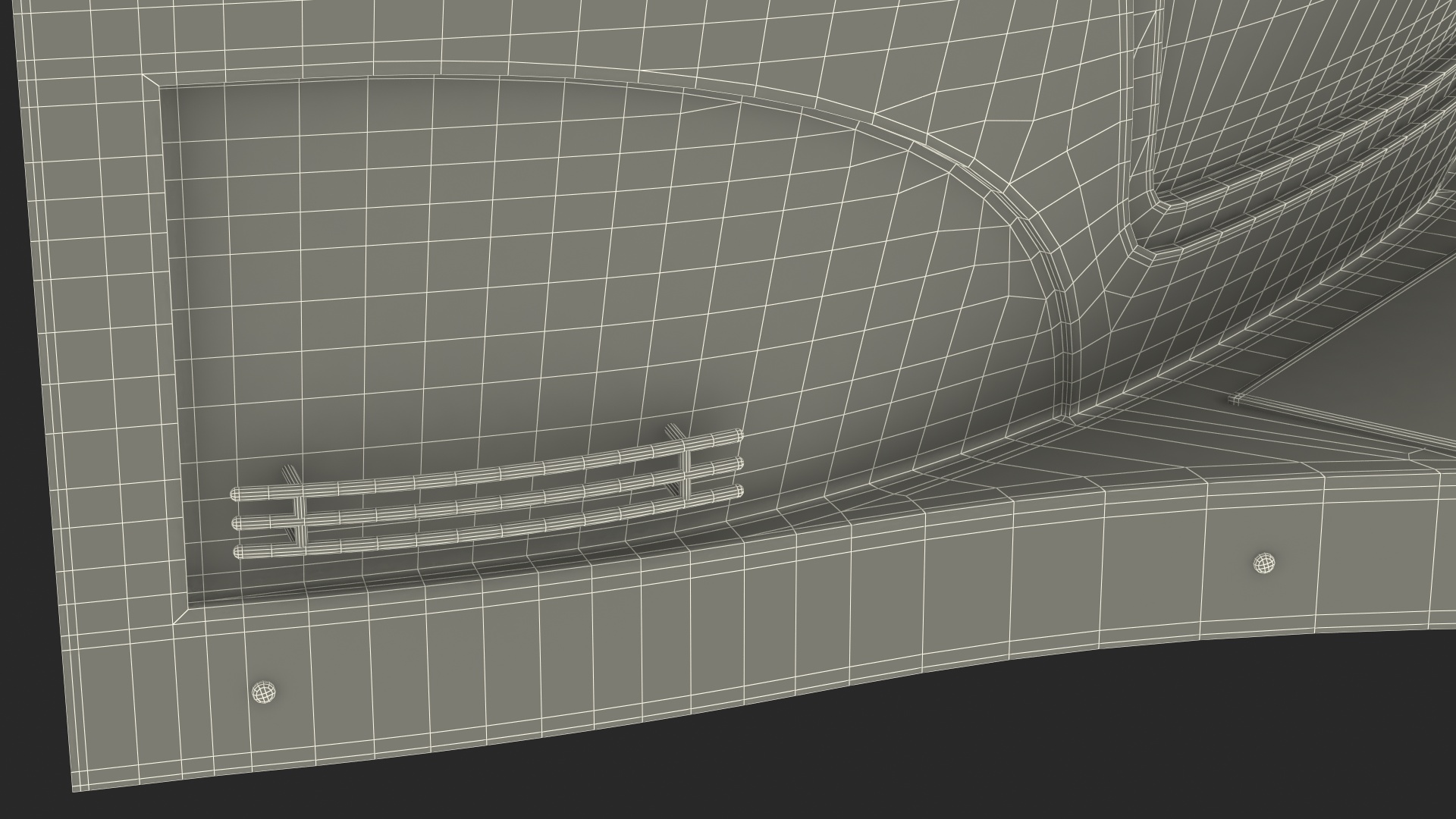 3D model Modern Whirlpool Corner Bathtub with Air Jets