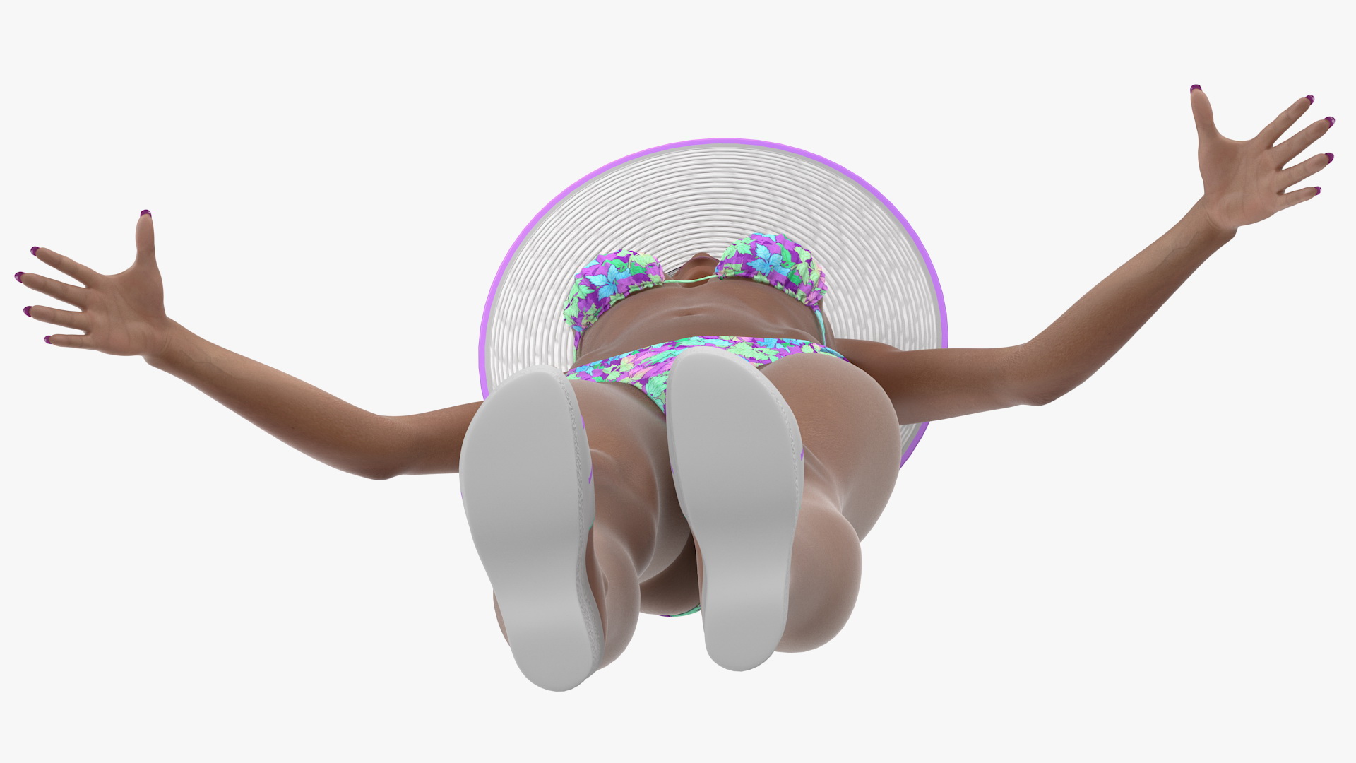 Light Skinned Bikini Girl Rigged 3D