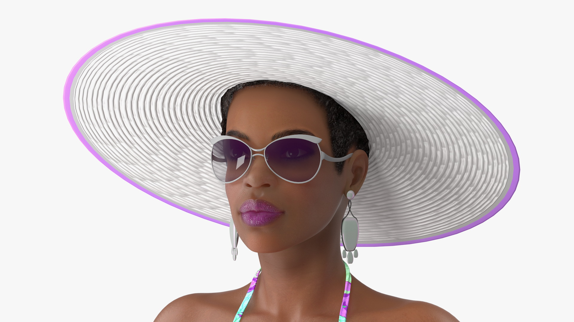 Light Skinned Bikini Girl Rigged 3D