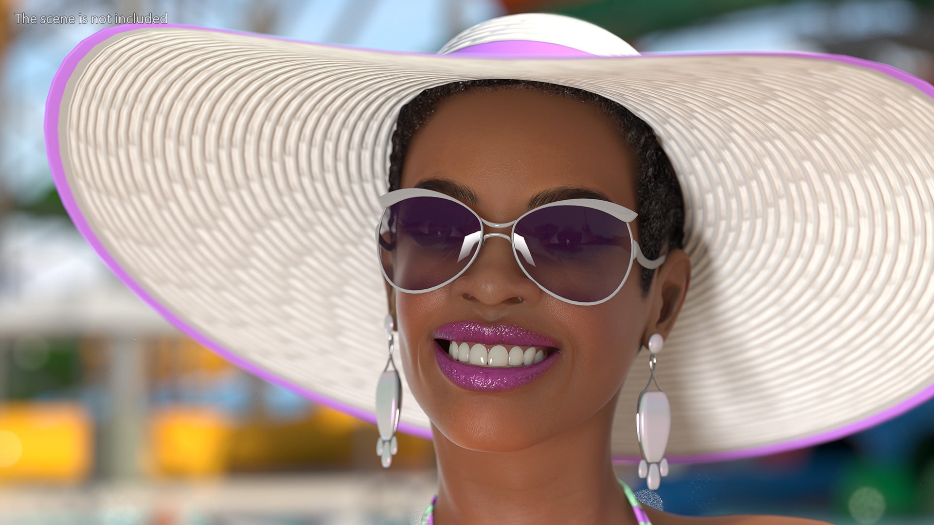 Light Skinned Bikini Girl Rigged 3D