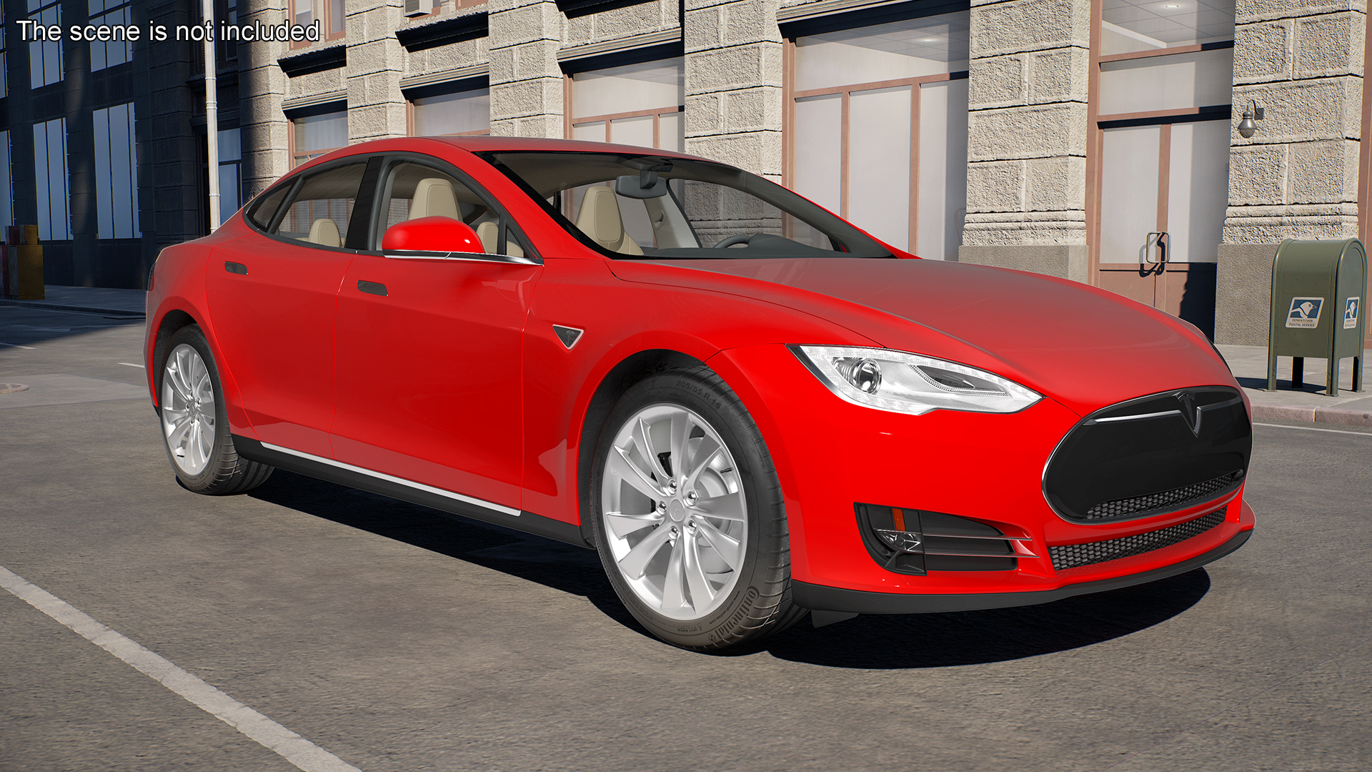 Tesla Model S 60 2015 Simple Interior 3D