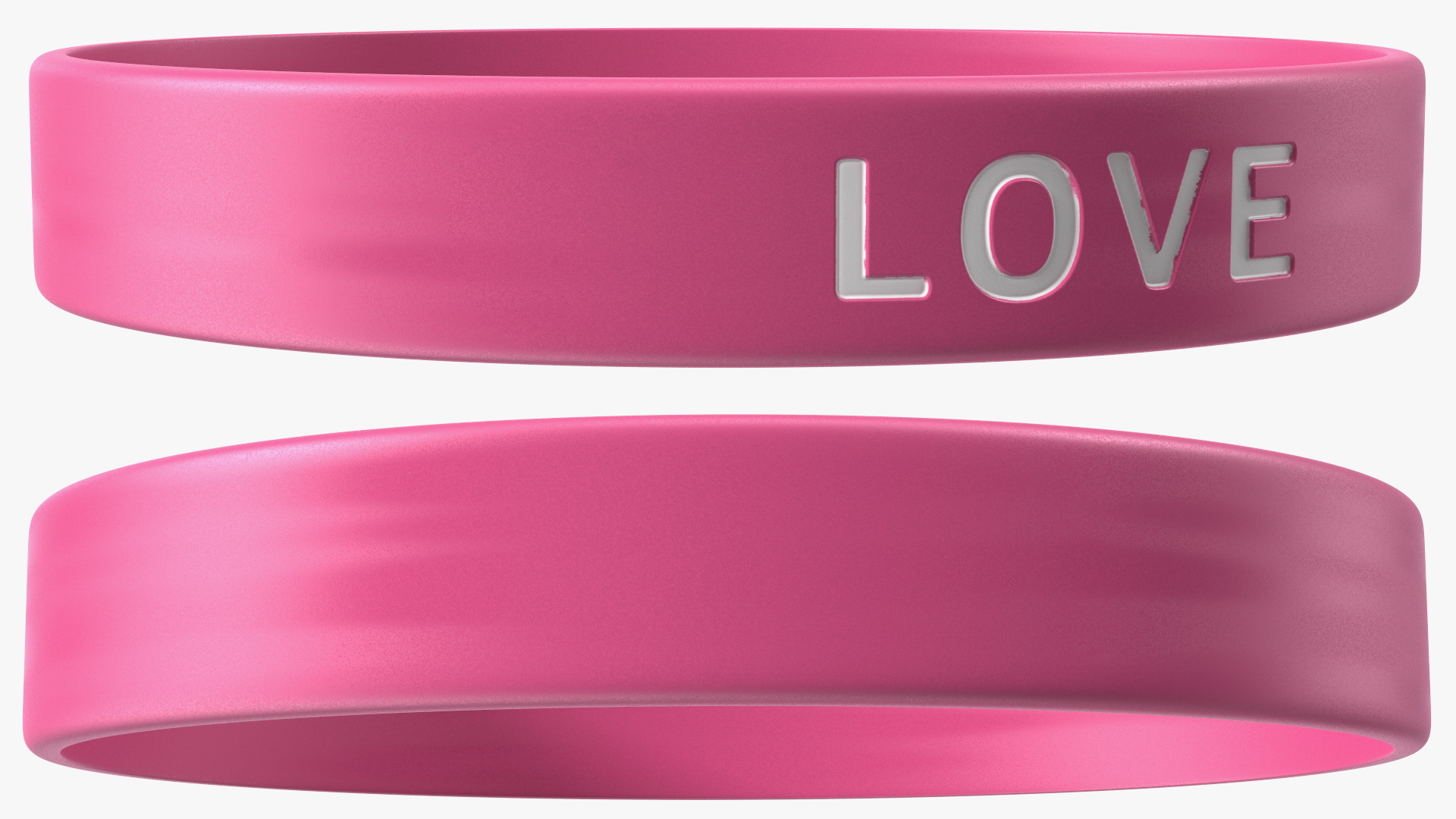 3D Love Silicone Wristband model