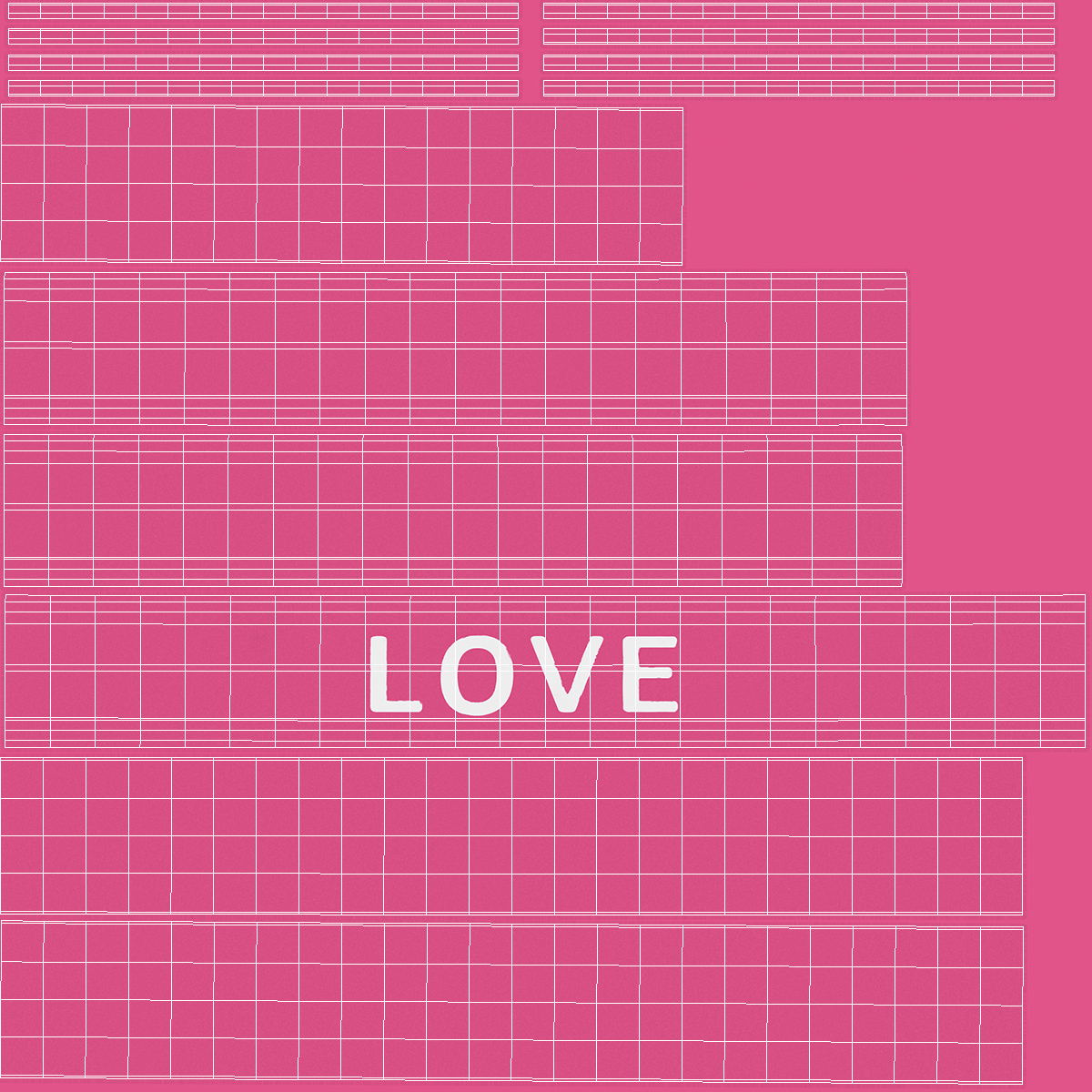3D Love Silicone Wristband model