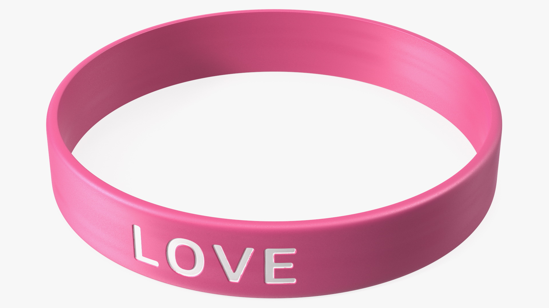 3D Love Silicone Wristband model