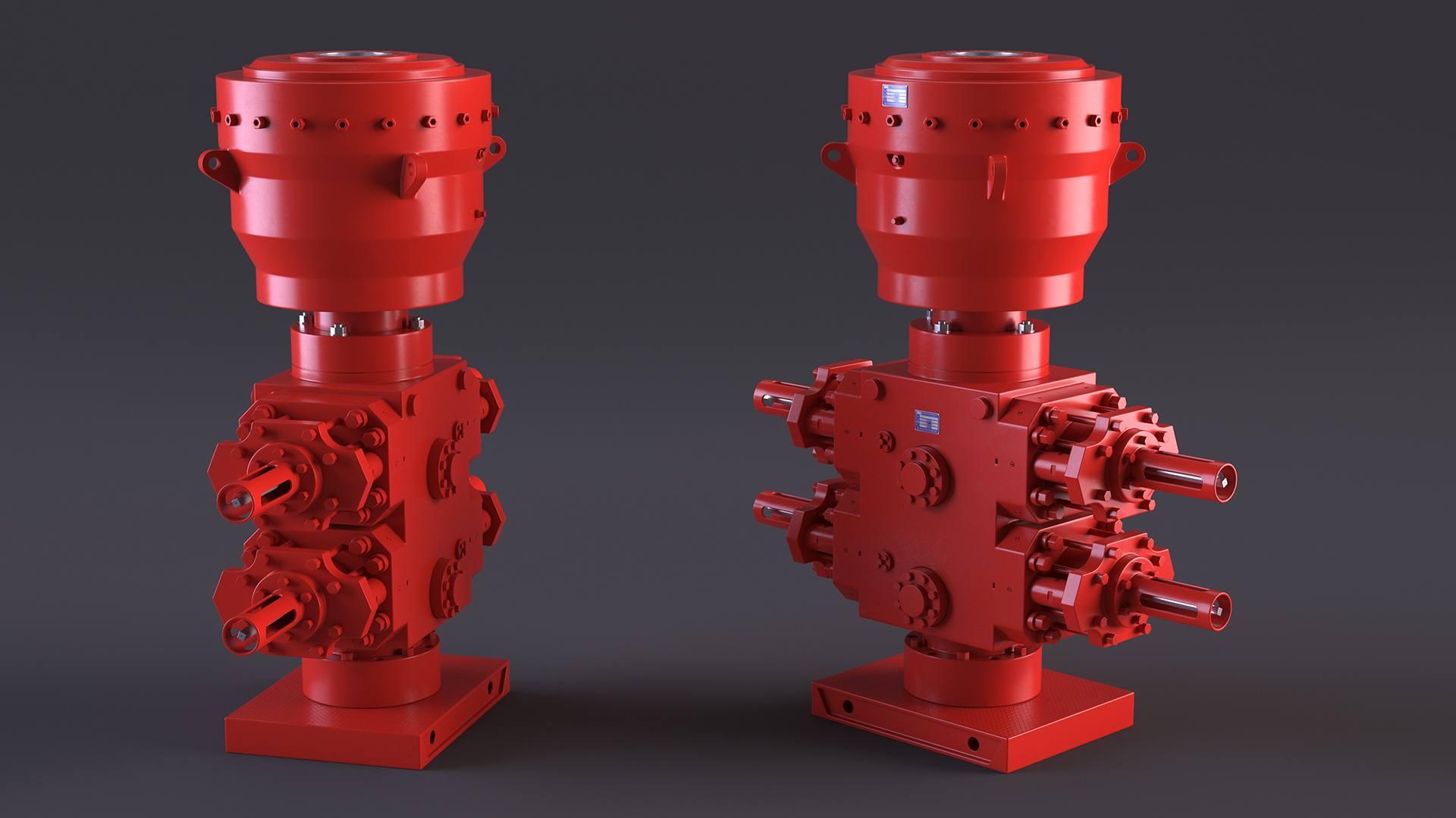 3D Cameron Annular Bop Blowout Preventer Red