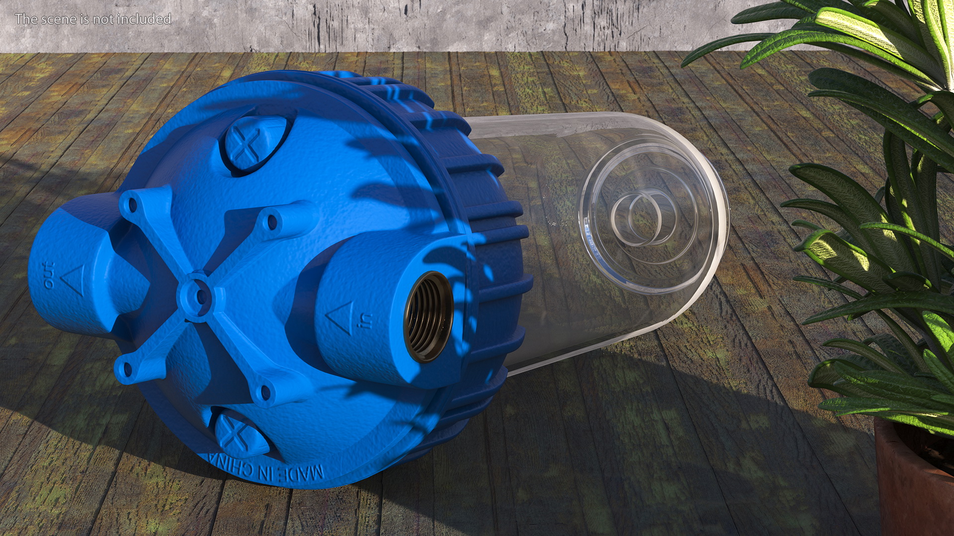 Transparent Water Filter Housing 3D