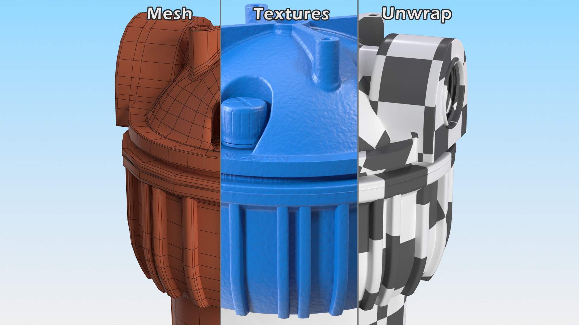 Transparent Water Filter Housing 3D