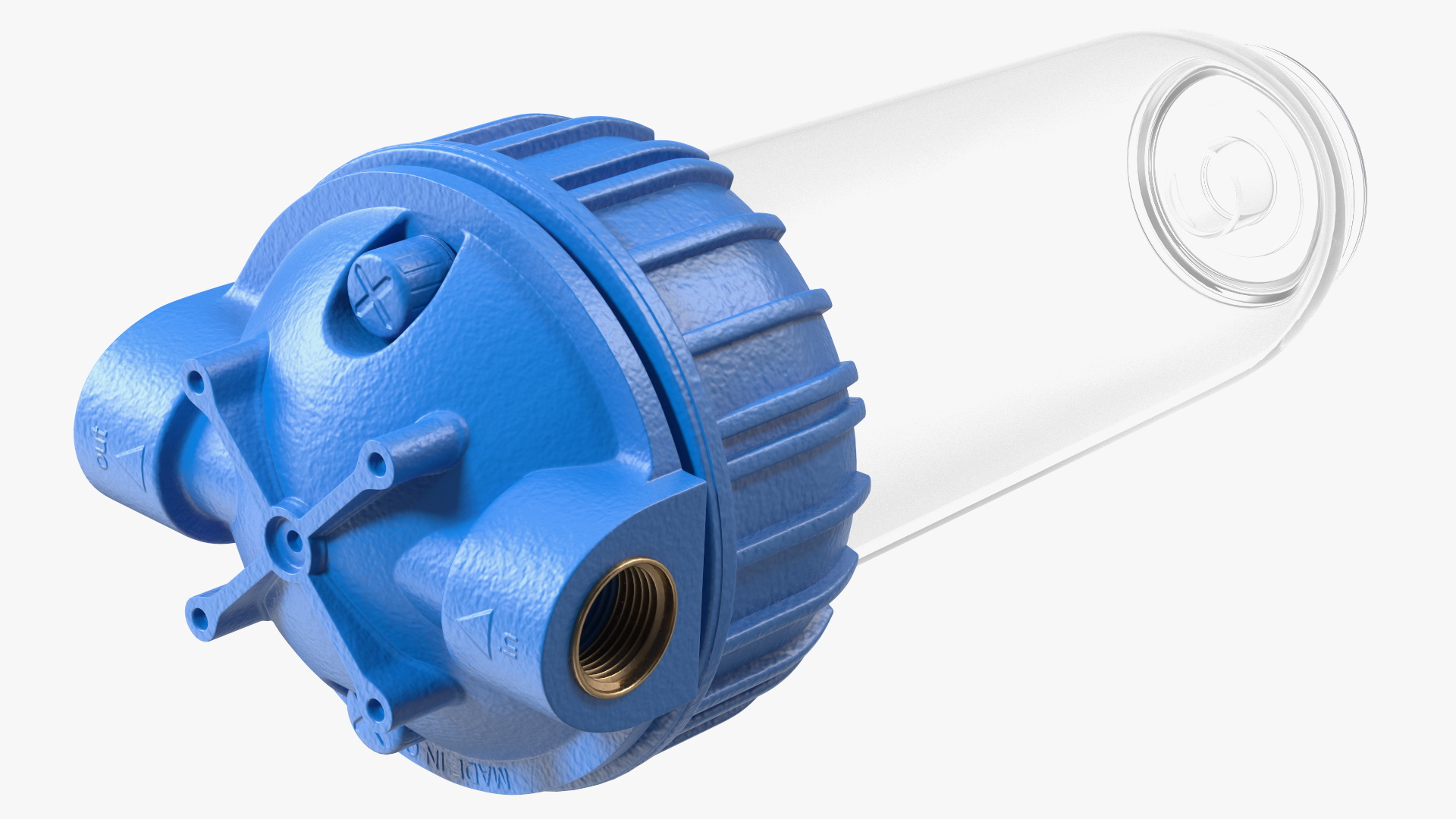 Transparent Water Filter Housing 3D
