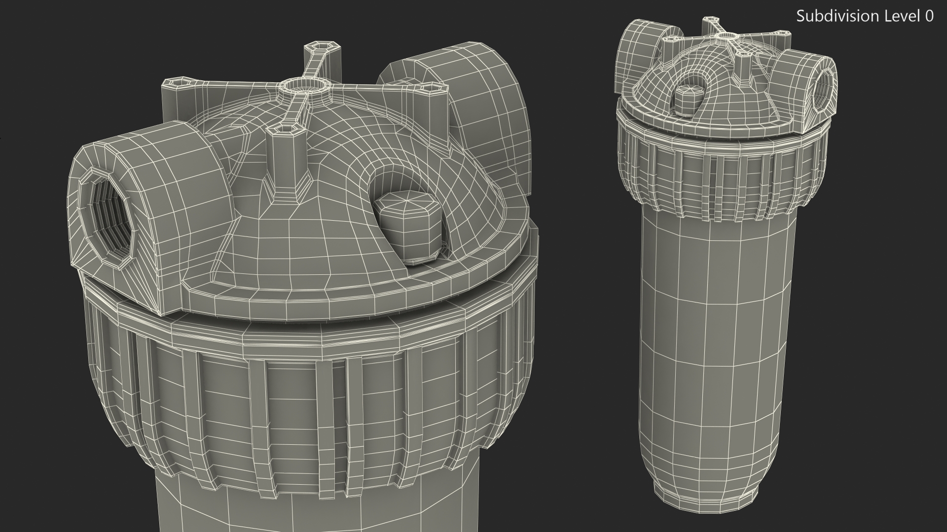 Transparent Water Filter Housing 3D