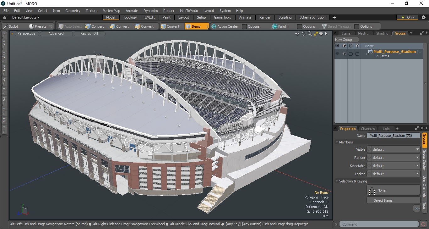 3D Multi Purpose Stadium
