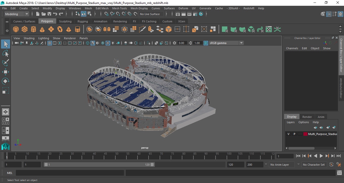 3D Multi Purpose Stadium