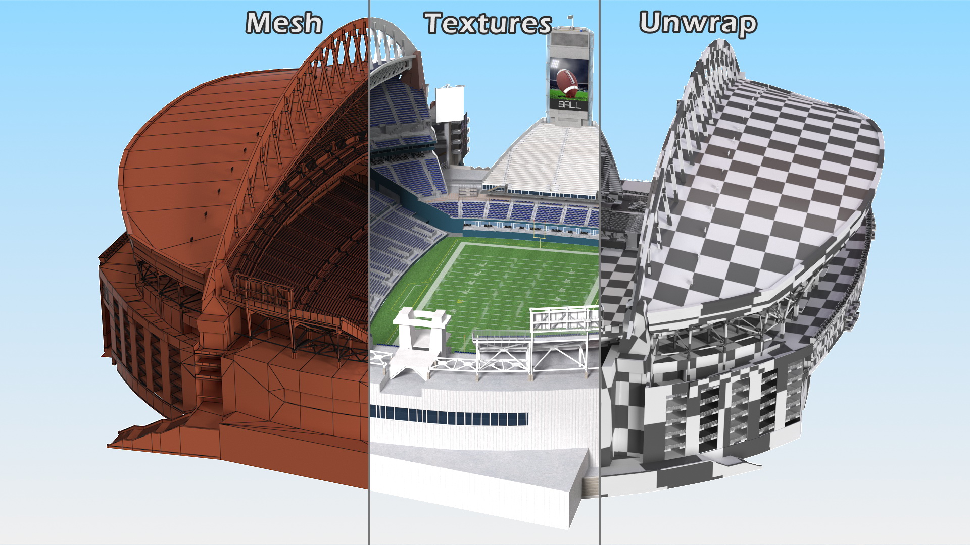 3D Multi Purpose Stadium