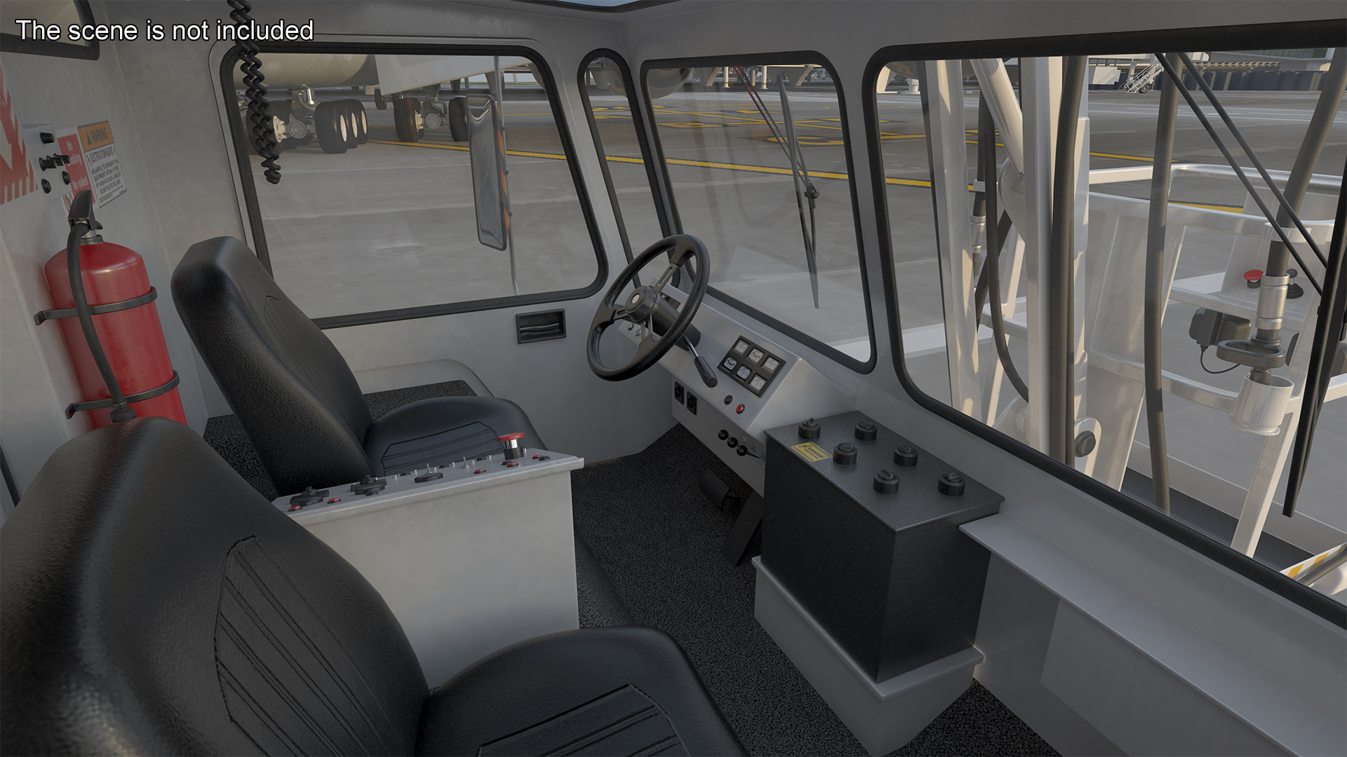 3D Aircraft Deicer Truck Rigged model