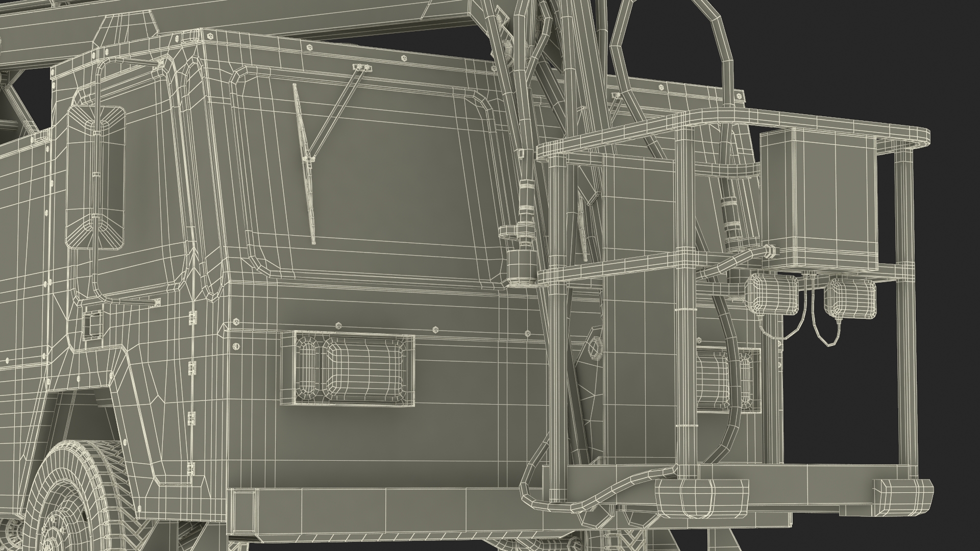 3D Aircraft Deicer Truck Rigged model