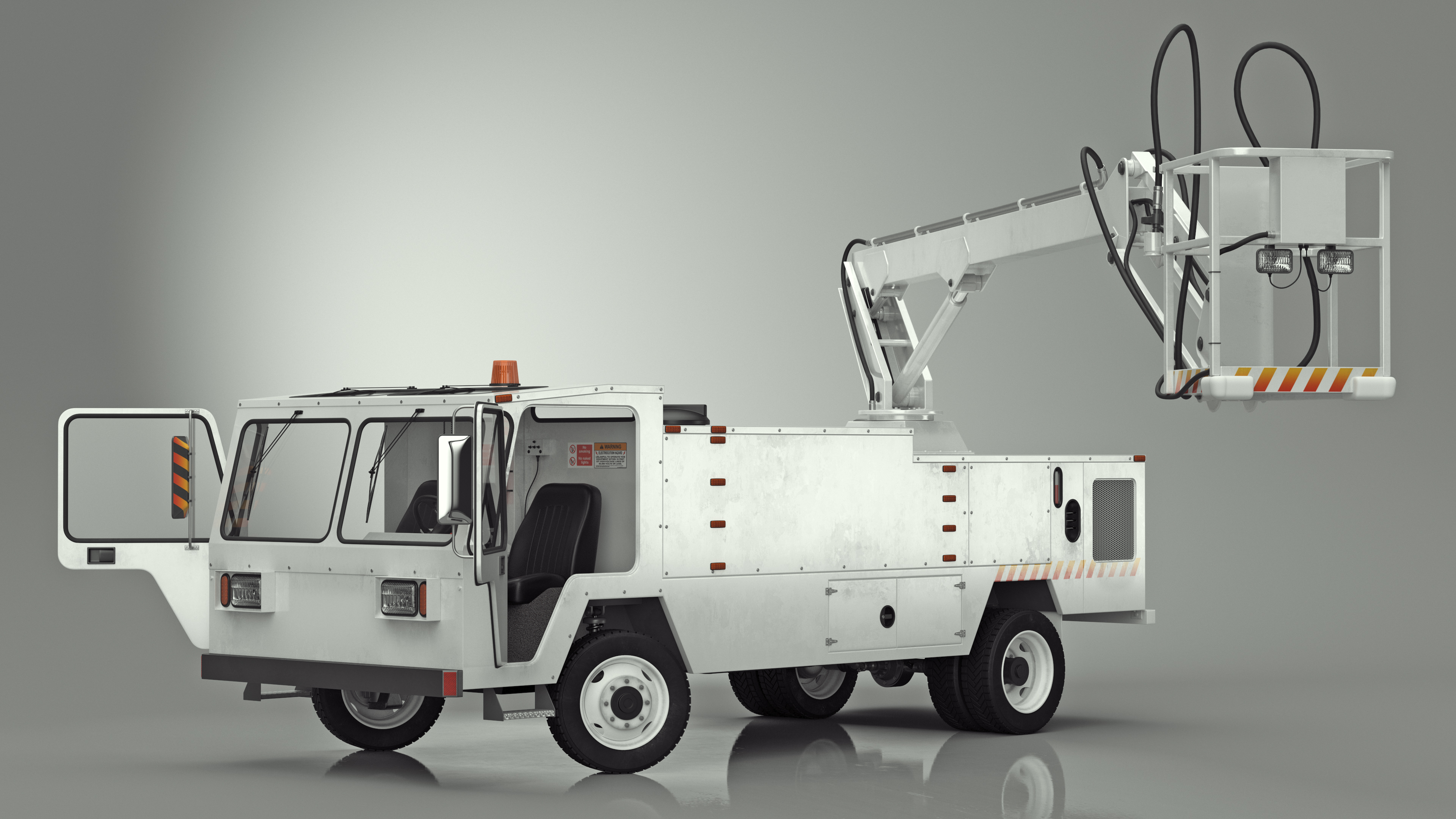 3D Aircraft Deicer Truck Rigged model