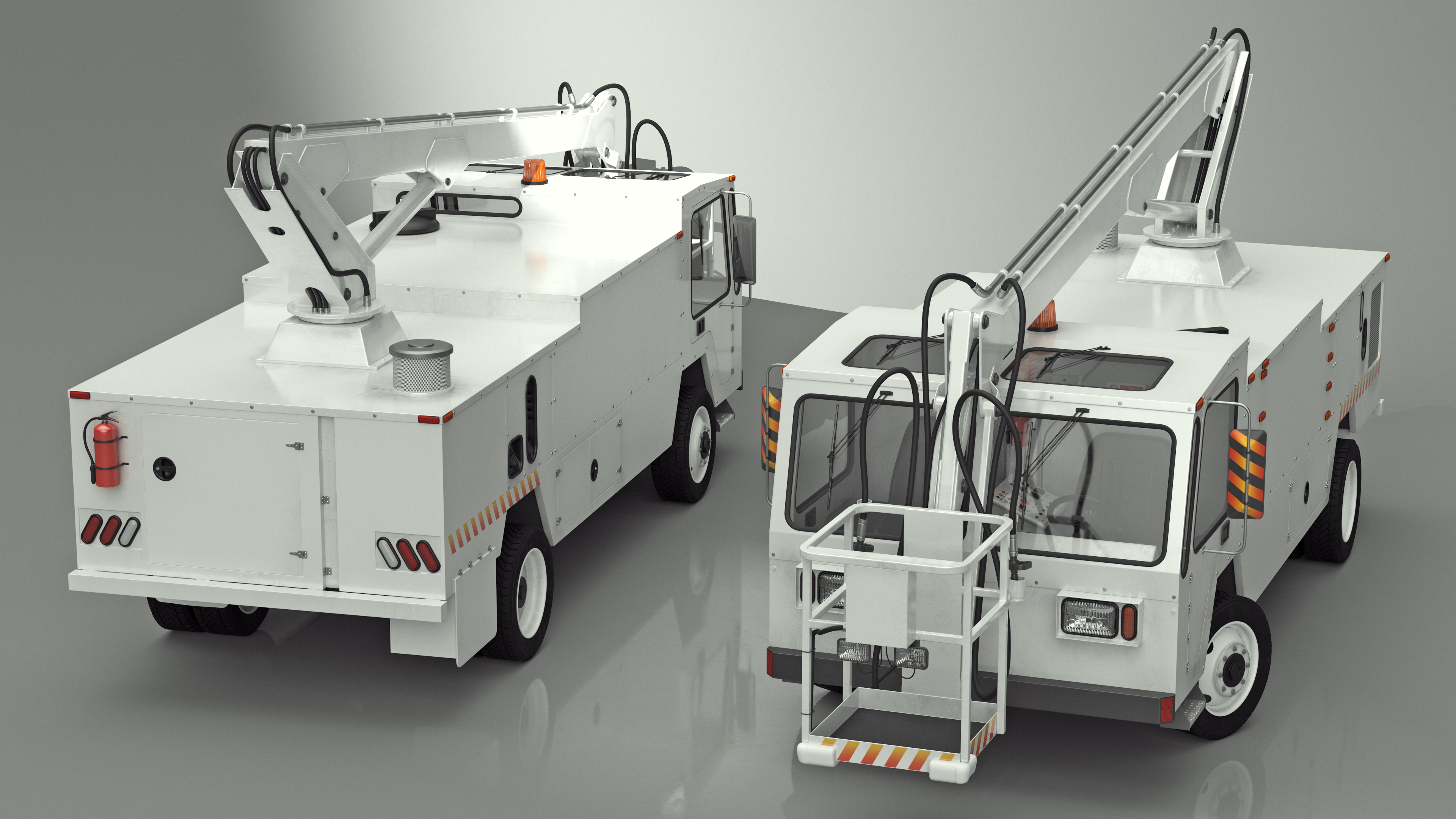 3D Aircraft Deicer Truck Rigged model