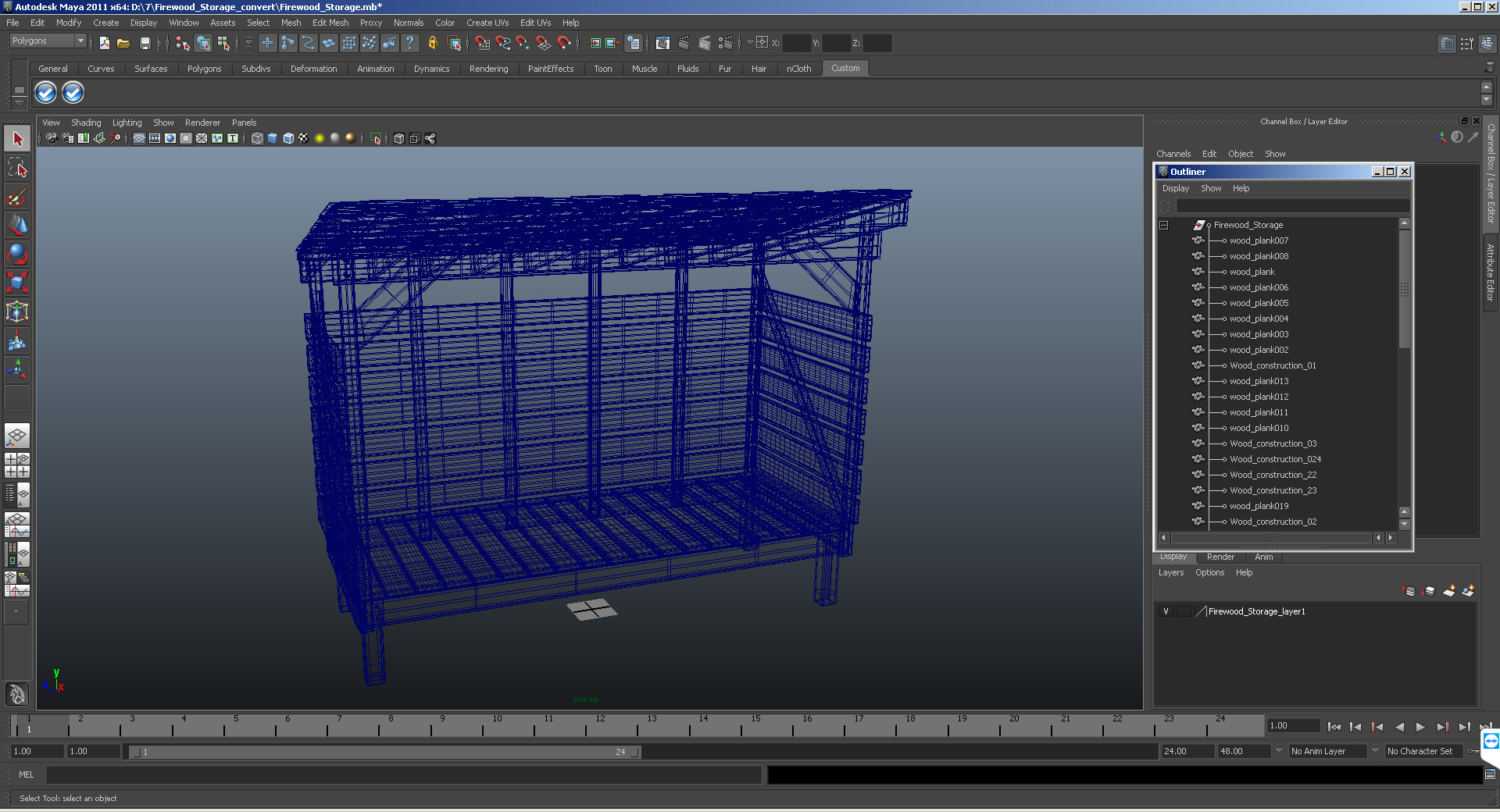 3D Firewood Storage