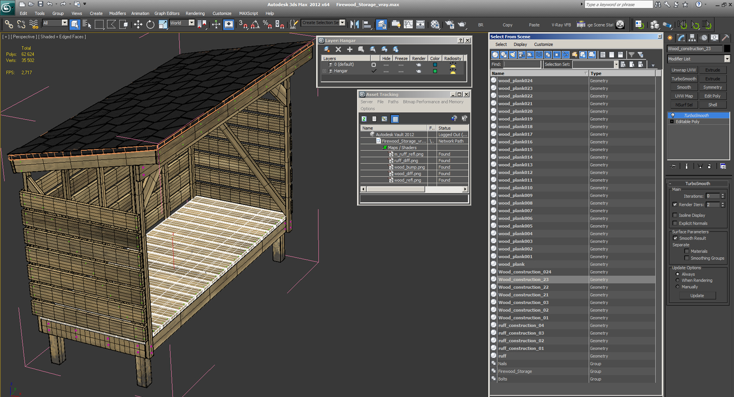 3D Firewood Storage