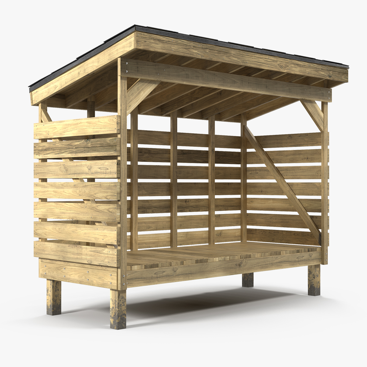 Firewood Storage 3D Model