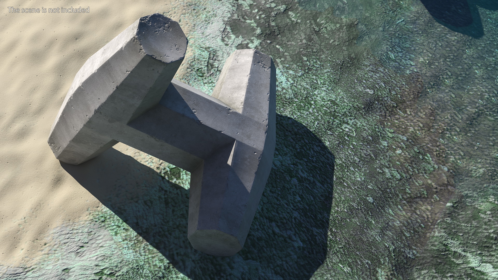 3D model Breakwater Coastal Protection Blocks Set